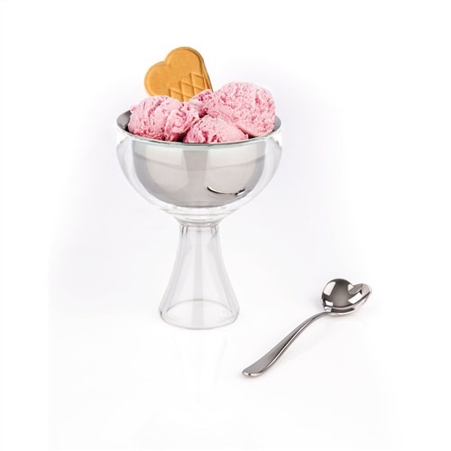 Alessi AMMI01S I Copa para Helado Acero Inoxidable Blanco Hielo Alessi AMMI01S I Copa para Helado Acero Inoxidable Blanco Hielo