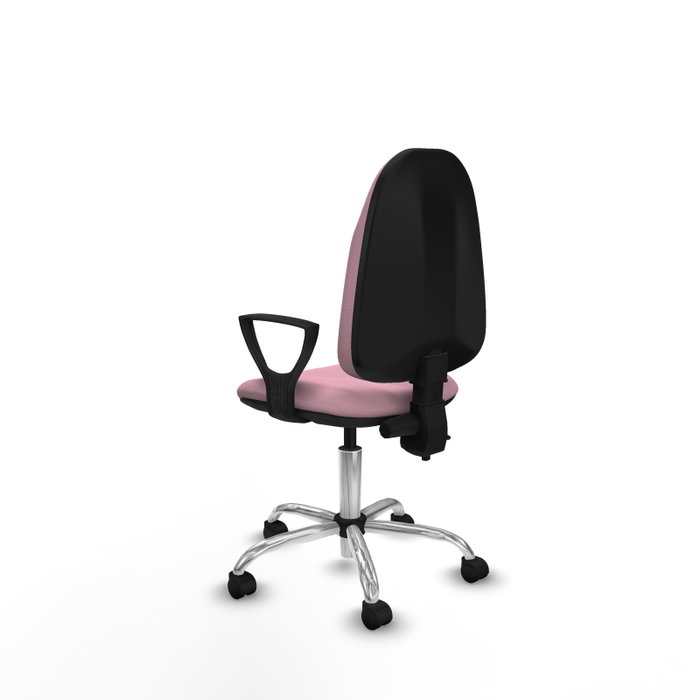 PIQUERAS Y CRESPO Silla de oficina Algarra Rosa con mecanismo de doble maneta PIQUERAS Y CRESPO Silla de oficina Algarra Rosa con mecanismo de doble maneta