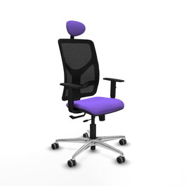 PIQUERAS Y CRESPO Silla de oficina Motilla con mecanismo Sincro/Traslack Lila/Negro