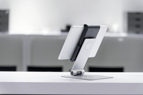 Durable Soporte Elevador Mesa Tablets 7-13 Pulgadas Giratorio 360° para Escritorio Profesional Referencia 8930-23