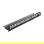 DeLOCK Patchpanel 1HE 482 mm para Rack 1U, 24 Puertos Keystone, Color Negro, Ref. 43277