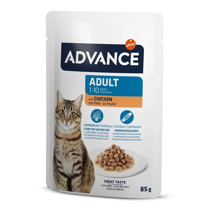 Affinity Advance Bocaditos con Pollo en Salsa para Gatos Adultos 12x85 gr Affinity Advance Bocaditos con Pollo en Salsa para Gatos Adultos 12x85 gr