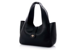 Lucky Bees Bolsa de Hombro Margot Negro Cuero de Polivinilo 32x12x21 cm