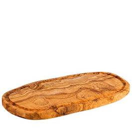 APS Tabla de Servir Olive de Madera - 35.5x18.5 cm - Fuente Oval para Buffet y Exposición