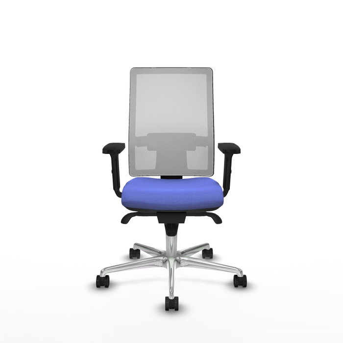 PIQUERAS Y CRESPO Silla de oficina Horna con mecanismo Sincro, Azul claro y Blanco