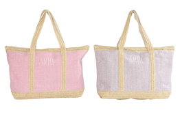DKD Home Decor Bolso Mediterraneo Rosa Palo Lila 4 Unidades 63 x 14 x 42 cm