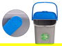 Stefanplast Cubo Basura Apilable Ecoway 28L Azul 38.5x41x37cm con Doble Apertura y Sujecion de Bolsa (Set de 6)