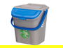Stefanplast Cubo Basura Apilable Ecoway 28L Azul 38.5x41x37cm con Doble Apertura y Sujecion de Bolsa (Set de 6)