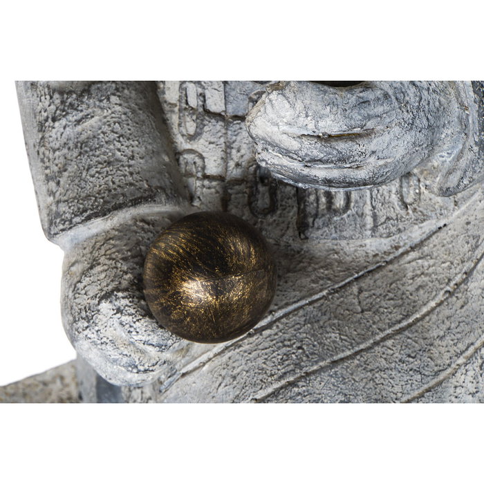 DKD Home Decor Figura de Guerrero Gris Claro DKD Home Decor Figura de Guerrero Gris Claro