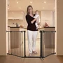 Dreambaby DRE9312742820213 Barrera de seguridad Newport, 3 paneles, ajustable 85,5-200 x 74 cm, Bidireccional Negra