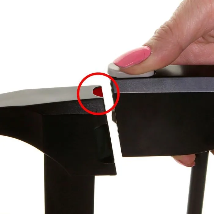 Dreambaby DRE9312742820213 Barrera de seguridad Newport, 3 paneles, ajustable 85,5-200 x 74 cm, Bidireccional Negra