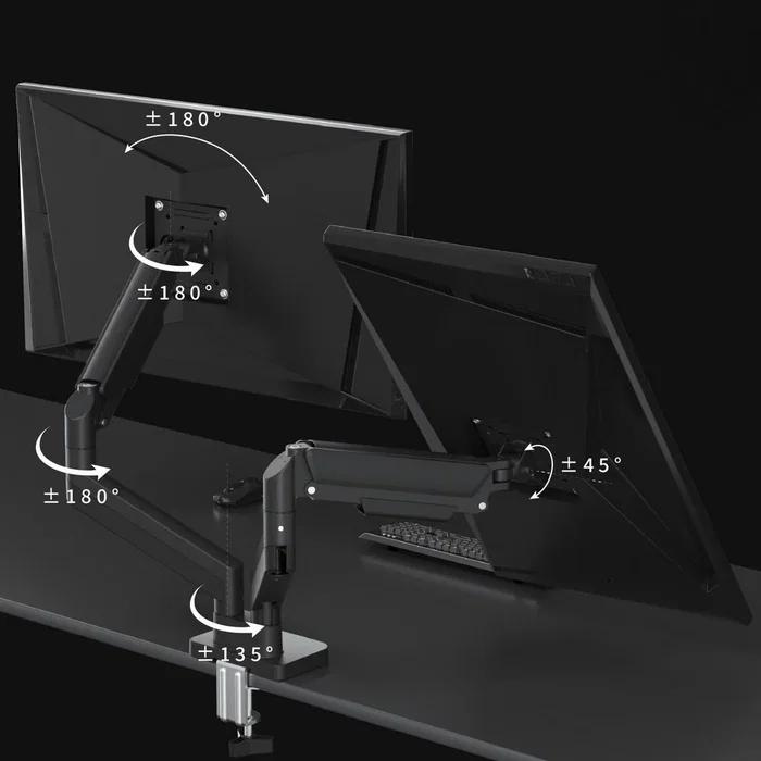 Gembird MA-DA2-06 Brazo Doble para Monitor de Escritorio 17-32 pulgadas