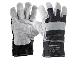 Safetop Guantes de lona de algodón y serraje Brick Fit talla 9