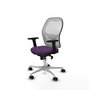 PIQUERAS Y CRESPO Silla de oficina Jorquera con mecanismo Sincro, tela Morado y malla Blanco