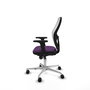 PIQUERAS Y CRESPO Silla de oficina Jorquera con mecanismo Sincro, tela Morado y malla Blanco