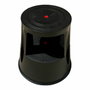 Plabell Taburete estable móvil negro