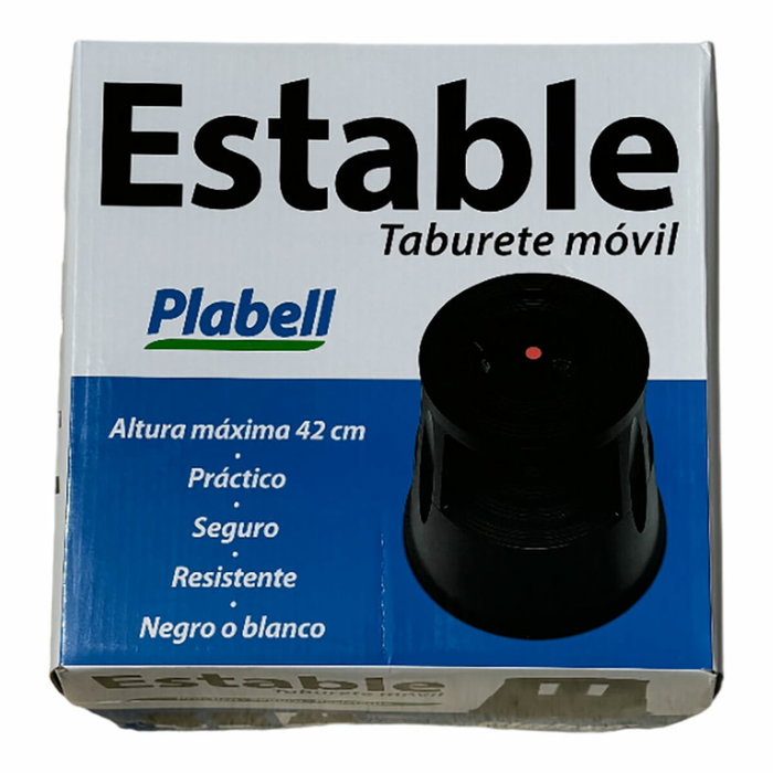 Plabell Taburete estable móvil negro Plabell Taburete estable móvil negro