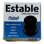Plabell Taburete estable móvil negro