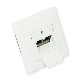 GoodConnections Toma de red Cat. 6, 2xRJ45, blindada, Blanco