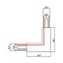 Brumberg. Leuchten Eckverbinder 90° 3-Ph.-Stromschiene ONETRACK DALI SL innen ws