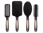 BERILO Set de 4 Cepillos Oro-Negro
