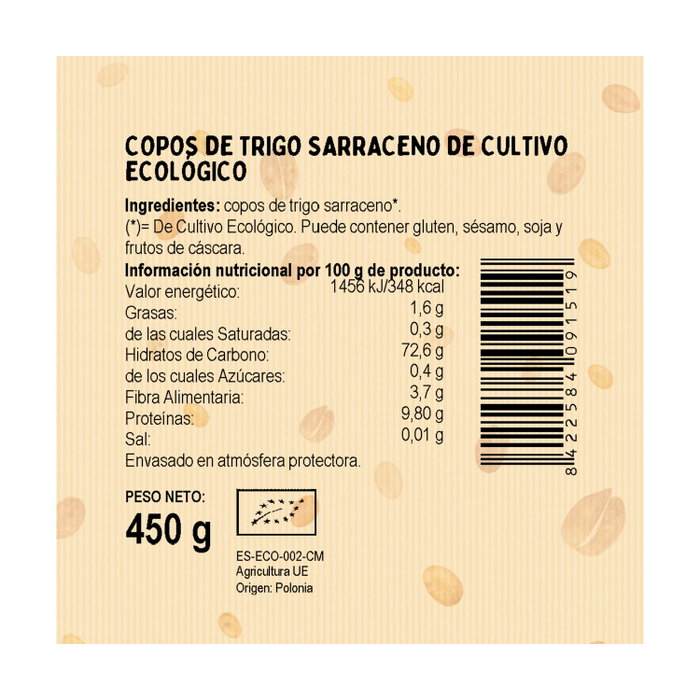 El Granero Integral Copos de Trigo Sarraceno Bio Sin Gluten El Granero Integral Copos de Trigo Sarraceno Bio Sin Gluten