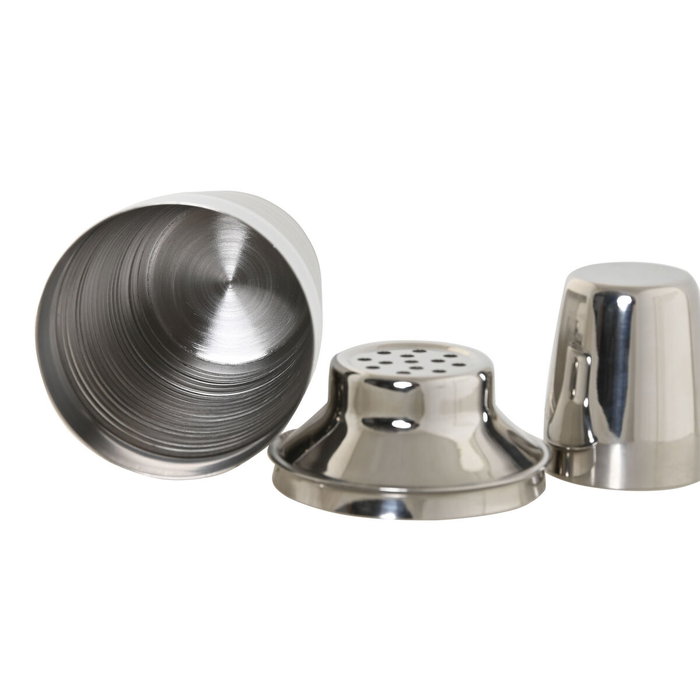 DKD Home Decor Set de Coctelería de 7 Piezas en Acero Inoxidable Grabado Plateado