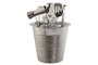 DKD Home Decor Set de Coctelería de 7 Piezas en Acero Inoxidable Grabado Plateado