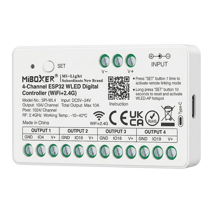 Miboxer Pixel LED Controller SPI-Serie WLED (2.4GHz+Wifi) 4 Kanäle *Milight/Miboxer* Miboxer Pixel LED Controller SPI-Serie WLED (2.4GHz+Wifi) 4 Kanäle *Milight/Miboxer*