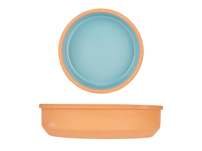 La Dehesa Cazuela Barro Redondo 16 cm Turquesa Apta Horno Microondas Nevera Lavavajillas (Set de 20)