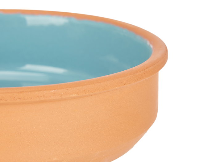 La Dehesa Cazuela Barro Redondo 16 cm Turquesa Apta Horno Microondas Nevera Lavavajillas (Set de 20)