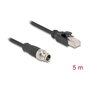 DeLOCK Cable M12 codificación X 8 pin macho a RJ45 macho PVC 5 m
