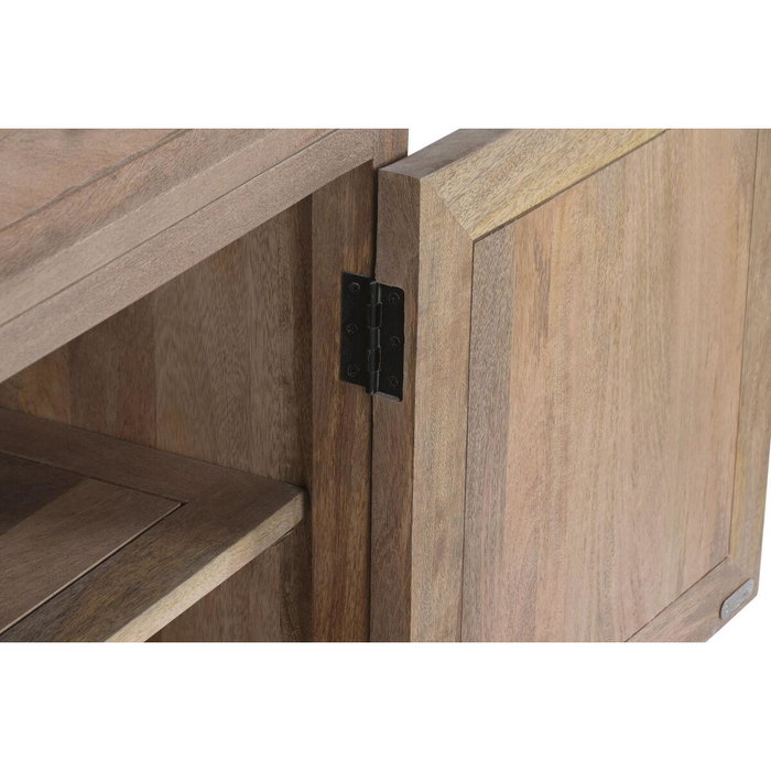 DKD Home Decor Vitrina Loft Mango Metal Natural Negro 42 x 195 x 100 cm