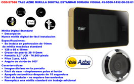 Yale Azbe Mirilla Digital STD Dorada Visual