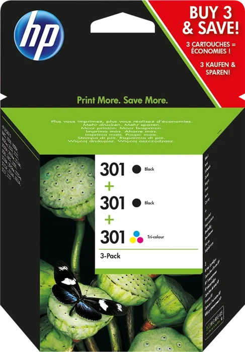 HP 301 Multipack Negro y Varios Colores