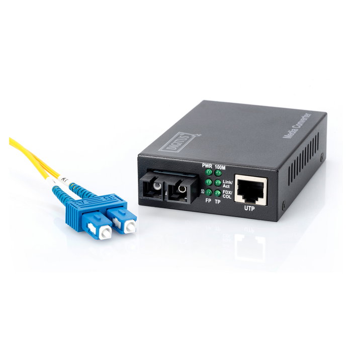 Digitus DN-82021-1 Convertidor de medios Fast Ethernet RJ45/SC Monomodo