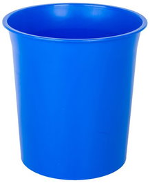 Papelera Plastico Cerrada 16 Litros Azul