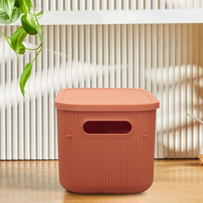 Aberto Design 241781 Caja de almacenamiento de plástico Rojo Teja, 6.2 Litros, 25x18x16 cm Aberto Design 241781 Caja de almacenamiento de plástico Rojo Teja, 6.2 Litros, 25x18x16 cm