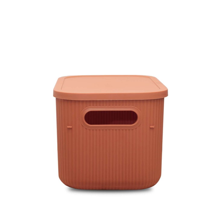 Aberto Design 241781 Caja de almacenamiento de plástico Rojo Teja, 6.2 Litros, 25x18x16 cm Aberto Design 241781 Caja de almacenamiento de plástico Rojo Teja, 6.2 Litros, 25x18x16 cm