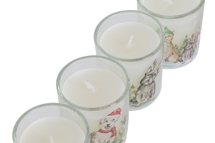 DKD Home Decor Vela Cristal/Cera Parafina Blanco 5x6x5 cm (4 Unidades) DKD Home Decor Vela Cristal/Cera Parafina Blanco 5x6x5 cm (4 Unidades)