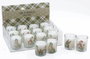 DKD Home Decor Set de 4 Velas de Cristal de Cera de Parafina Blanco 70g