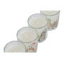 DKD Home Decor Set de 4 Velas de Cristal de Cera de Parafina Blanco 70g
