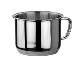 Pote de acero inoxidable 12 cm con asa de baquelita 60202