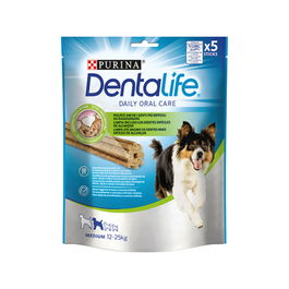 Purina Dentalife Medium Dental Care Snacks para Perros Medianos, 6 Bolsas x 115 gr