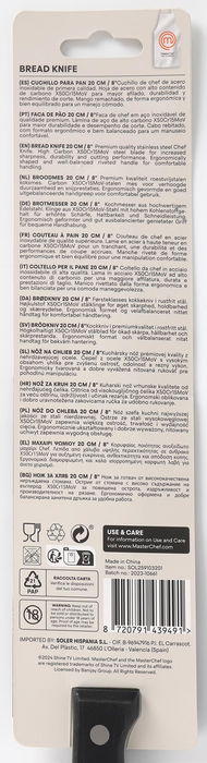 Masterchef Cuchillo Pan 20 cm (1.8 mm) (18 Unidades)