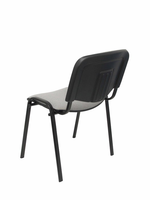Silla Iso tapizada con Tela color Gris. Sin brazos