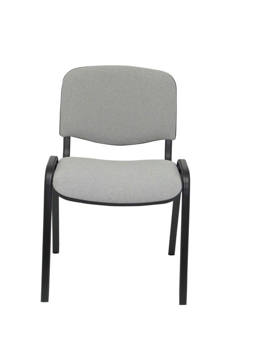 Silla Iso tapizada con Tela color Gris. Sin brazos