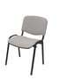 Silla Iso tapizada con Tela color Gris. Sin brazos