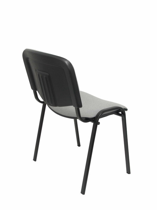 Silla Iso tapizada con Tela color Gris. Sin brazos