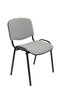 Silla Iso tapizada con Tela color Gris. Sin brazos